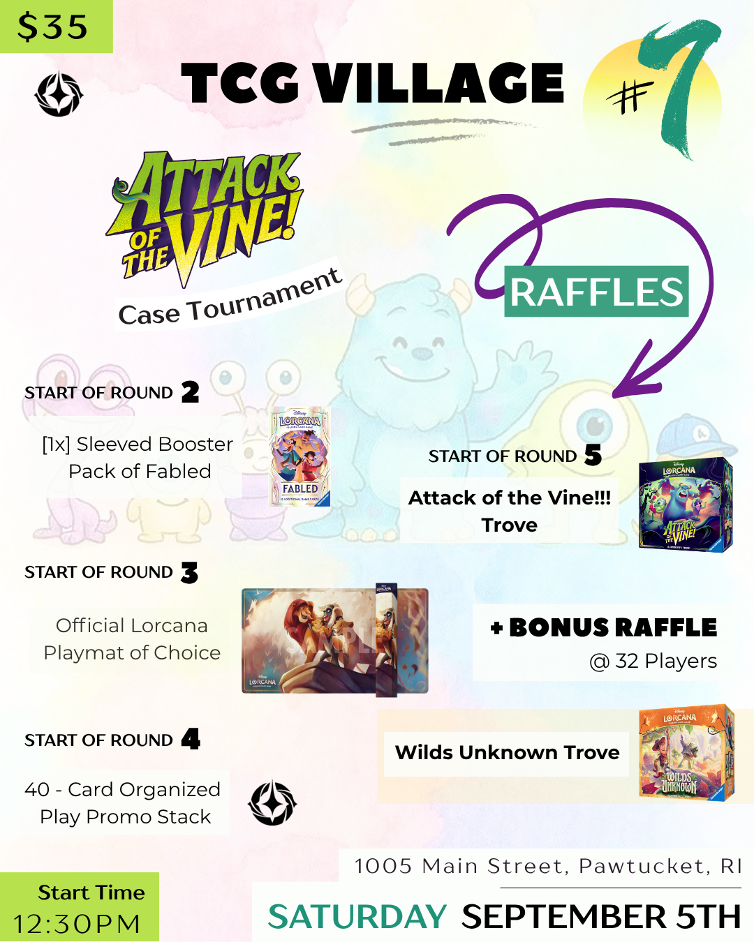 TCGv7 : Lorcana : Attack of the Vine!! Case Tournament
