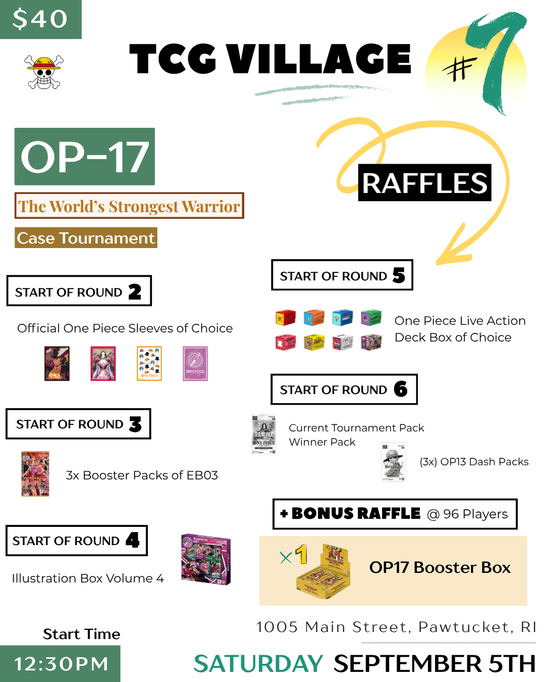 TCGv7 : One Piece : OP-17 Case Tournament